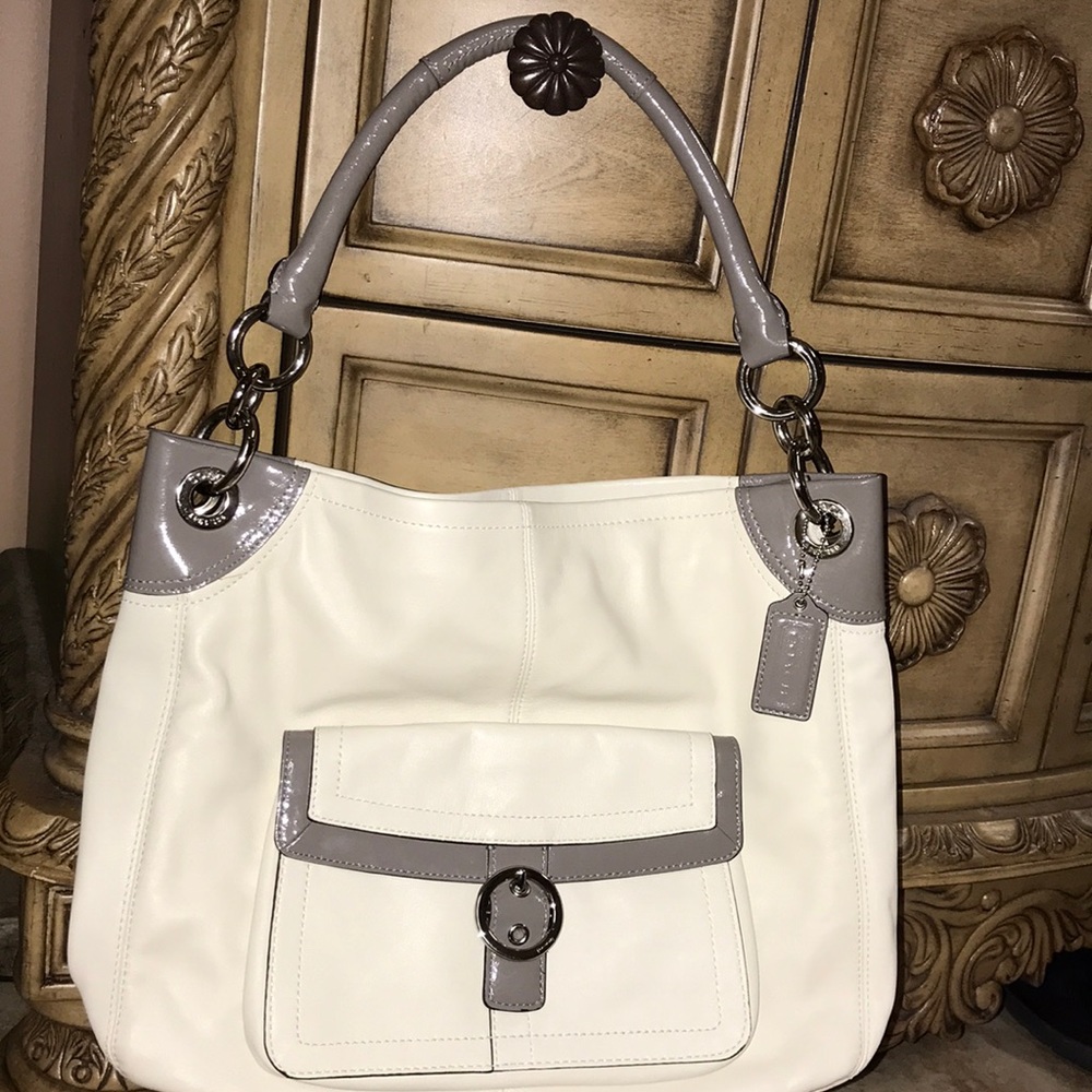 Authentic soft leather coach bag